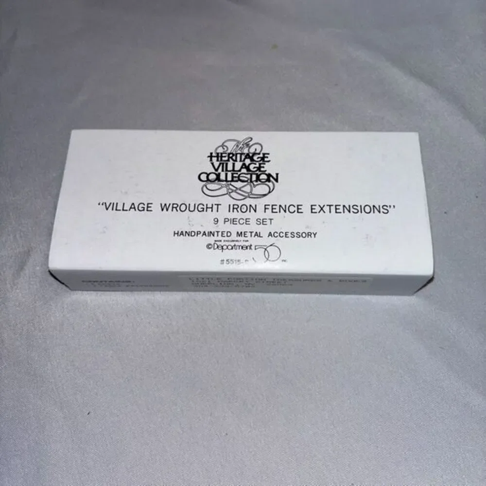 Dept 56 Heritage Village - Wrought Iron Fence Extensions -‎ 9 Pc Set - #56.55158